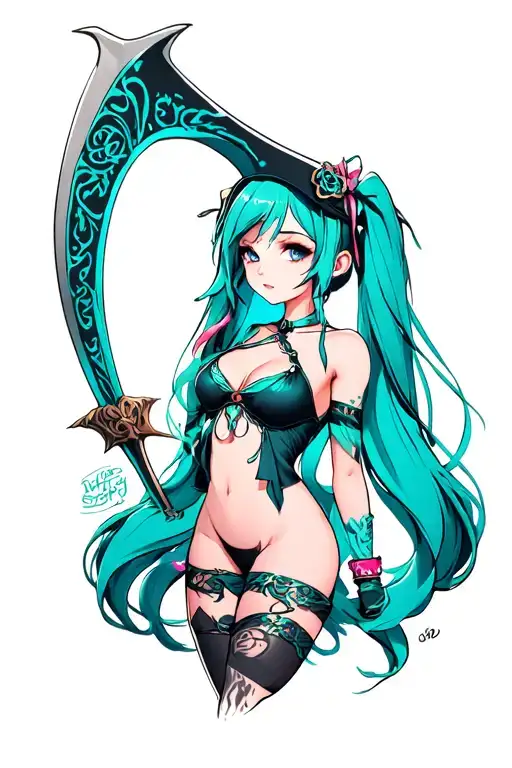 Hatsune Miku Whitch Scythe