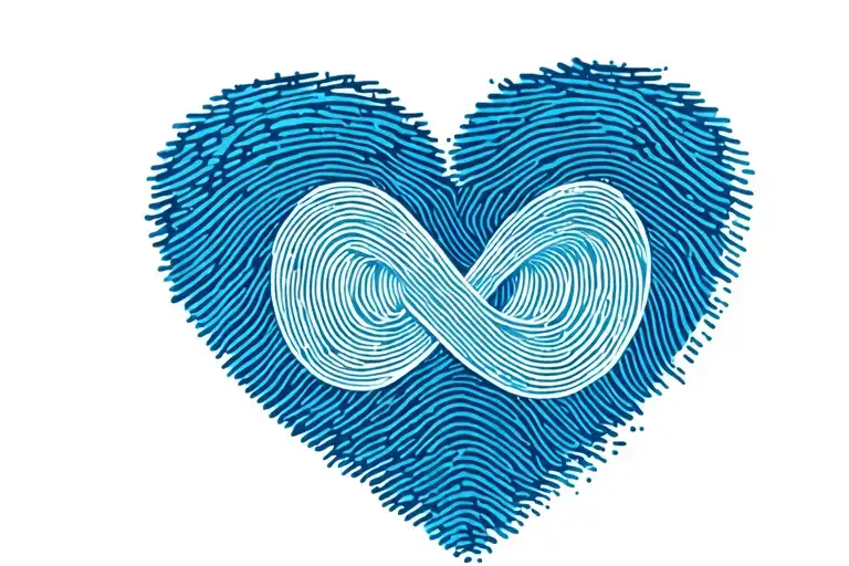 Heart Fingerprint Fingerprints And Infinity Symbol