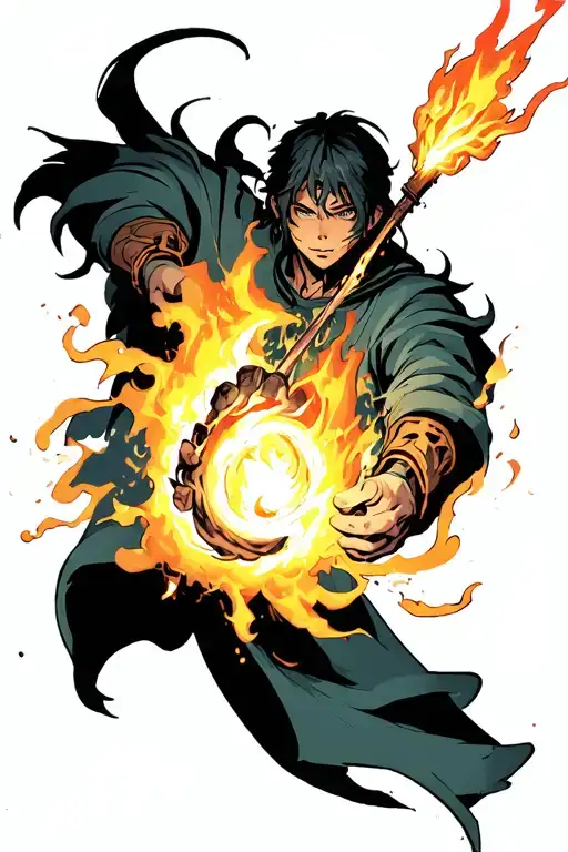 Mage Casting A Fireball