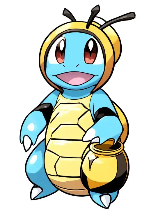 Pokemon Squirtle In Bee Costume And A Honeypot