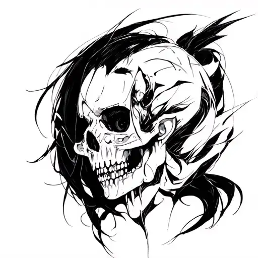 A Sketch Of Tattoos Painted With Black On A White Background In The Style Of Cybersgygas