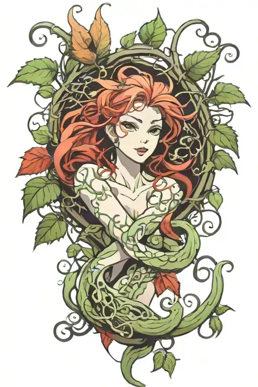 Vine Growing With Red Roots