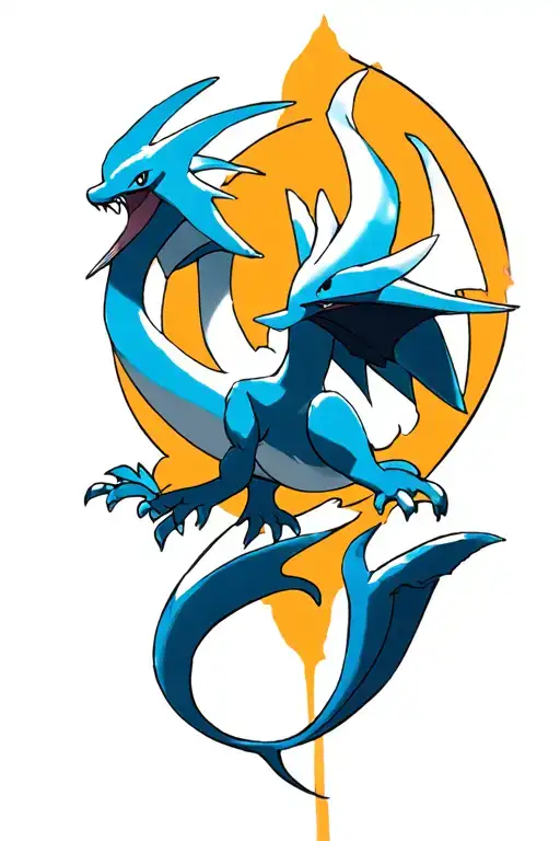 Lugia Pokemon Flying Et Liagiacrus Monster Emerging