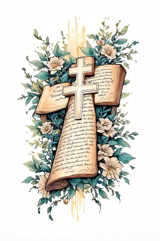 Sleeve With A Cross With Scriptures Long