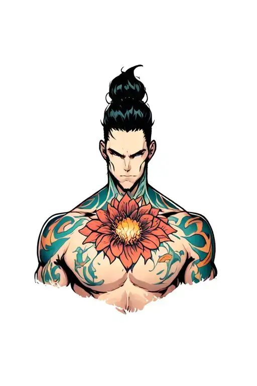 Mean Growing For The Middle Of The Chest