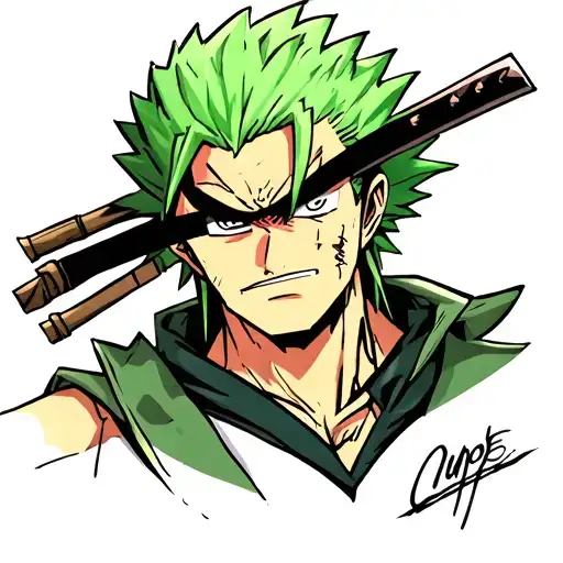 Angry Roronoa Zoro From One Piece