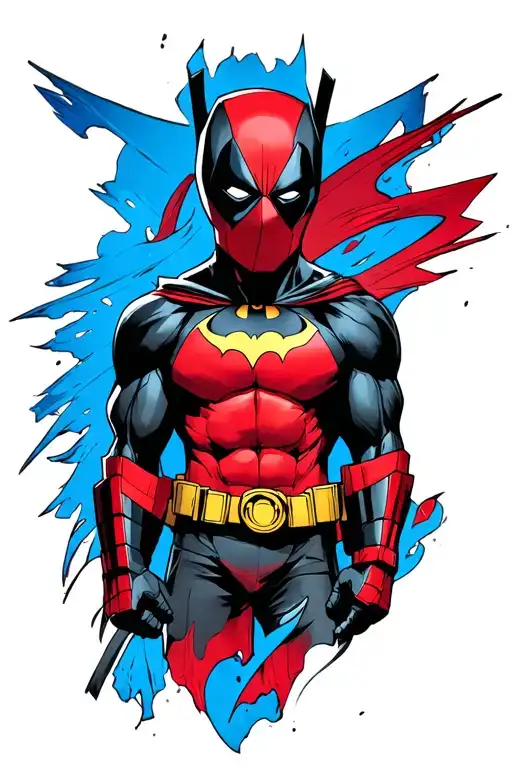 Deadpool And Batman Fusion