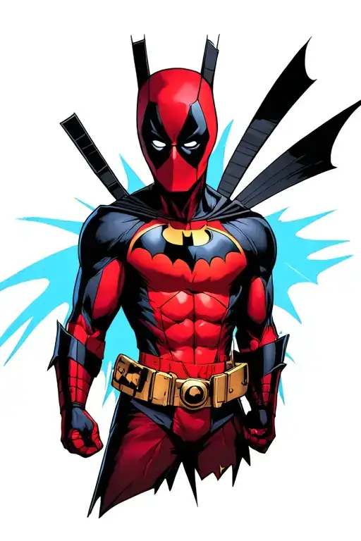 Deadpool And Batman Fusion