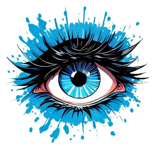 One Eye With Japanese Kanji Fukushuu