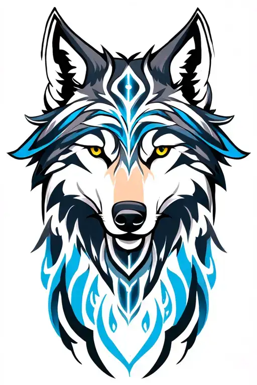 Wolf Tribal Featuring Gemini Sign
