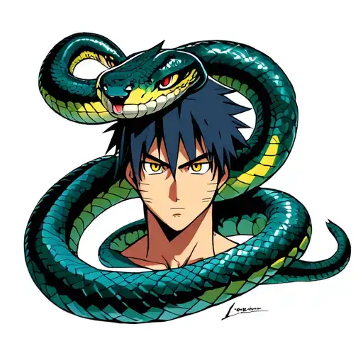 Just Sasuke Uchiha Eyes Surrounded By His Snake Wrapped