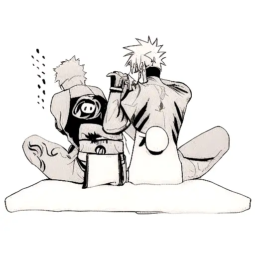 Black And White Fine Lines Tatto Design Medium Kakashi Vs Hidan Naruto Anime