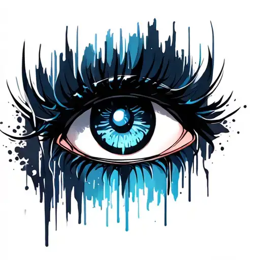 A Mid Face With A Crying Eye Symbol Integrated Yami