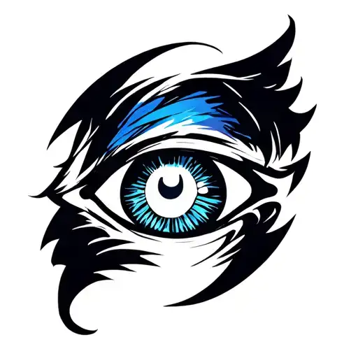 A Mid Face With A Crying Eye Symbol Integrated Yami