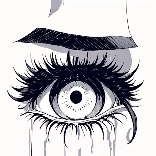 A Mid Face With A Crying Eye Symbol Integrated Yami