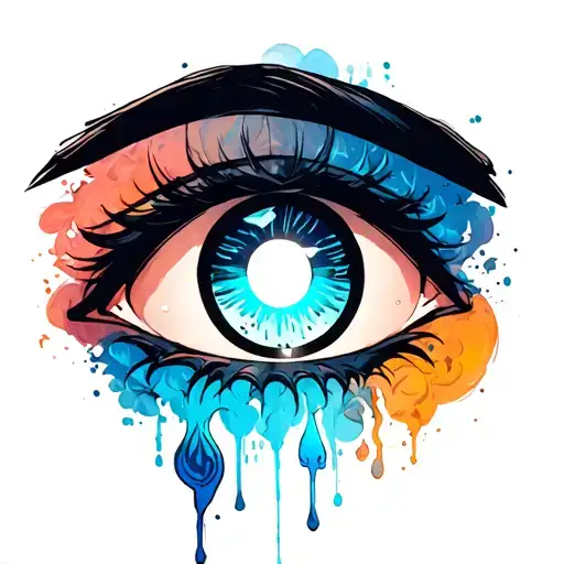 A Mid Face With A Crying Eye Symbol Integrated Yami