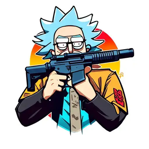Rick Sanchez With Night Vision And A Suppressed Ar 15