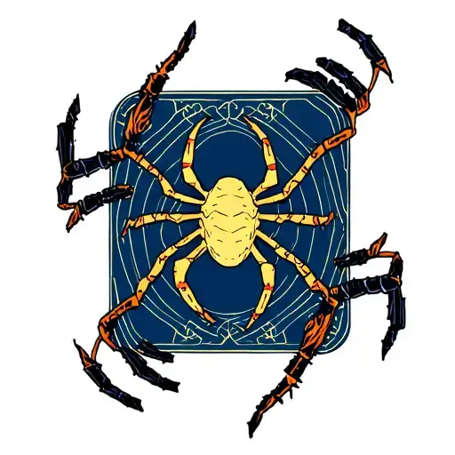 Spider And Card As