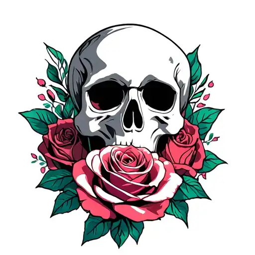 Skull And Rose