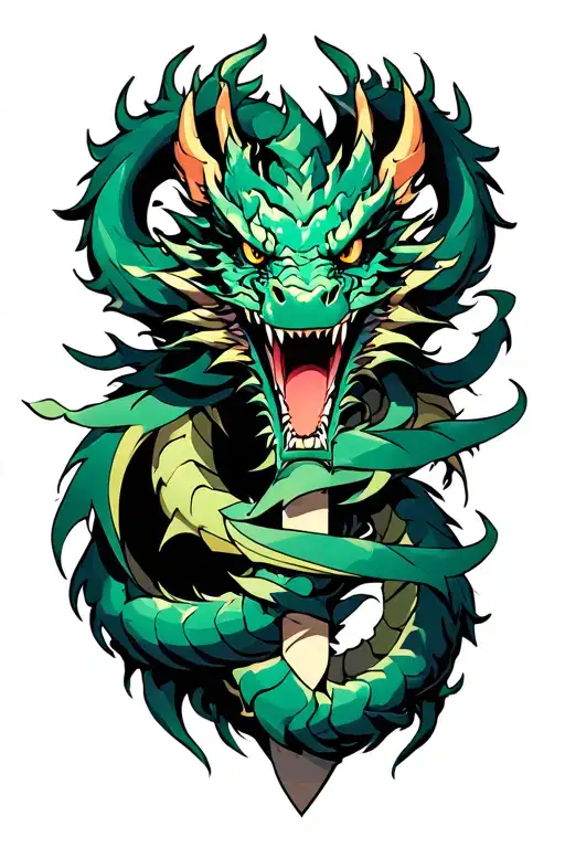 Dragon Cross Wrapped