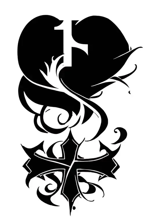 Black Christian Cross