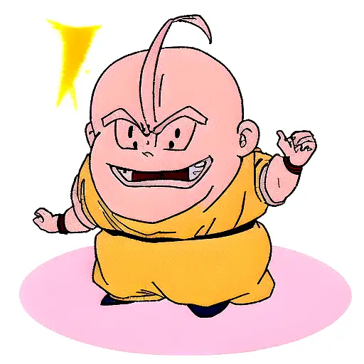 Majin Buu With A Dragon Ball As A Background