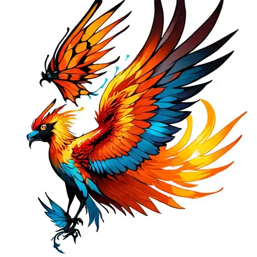 Phoenix And Butterfly Wings