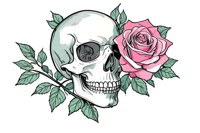 Skull And Rose