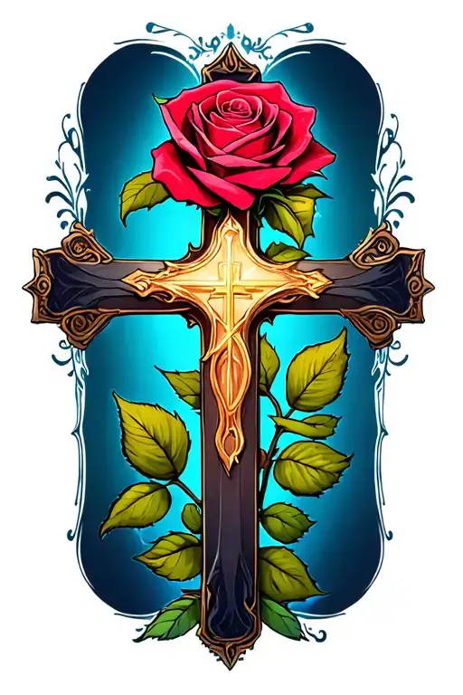 Christian Cross Rose