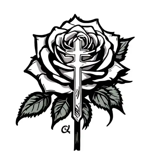 Christian Cross Rose