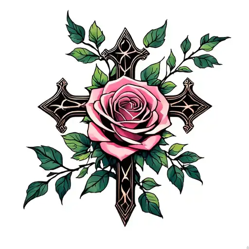 Christian Cross Rose