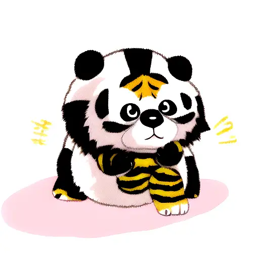 Panda Abrazando Un Tigre Bebe Y Un Tigre Abrazando A Un Panda Bebe