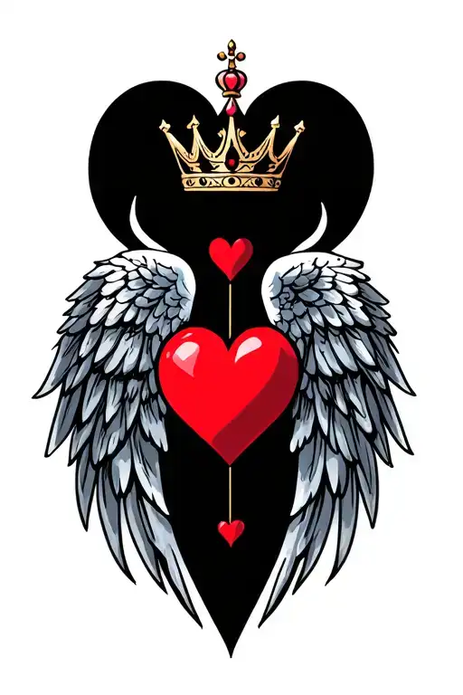 13 Heart Crown Wing