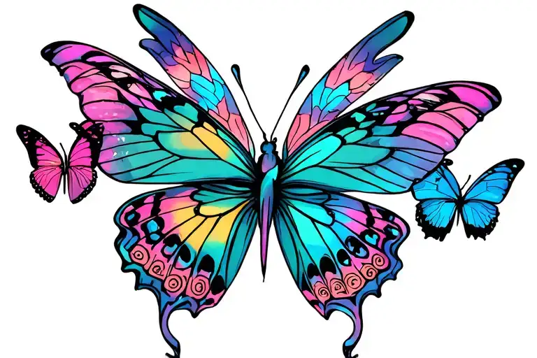 Butterflies With Cross