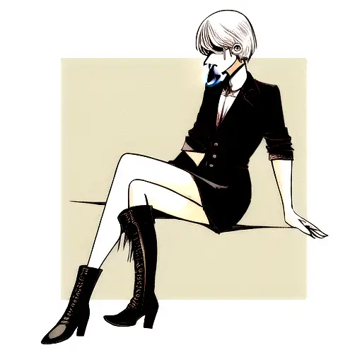 Masculine Skull Wearing Women's Heel Boots