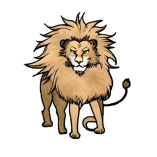 Manga-inspired Lion