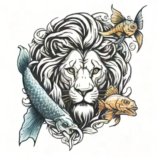 Lion And Fish