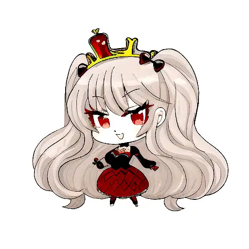 Queen Of Hearts Red And Black Geometric