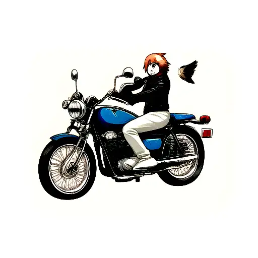 Bird On A Motorcycle