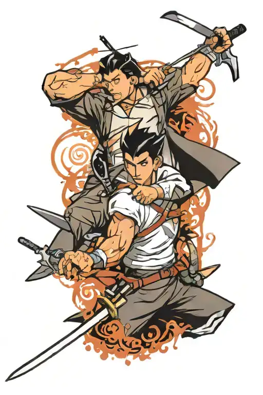 Archer And Samourai Cover With Japanese