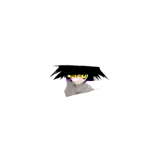 A Woman With Black Hair And Yellow Eyes