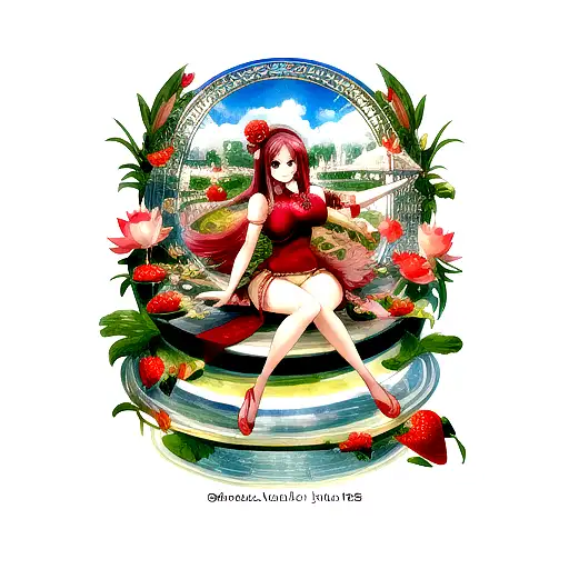 Lotus Flower With Strawberries