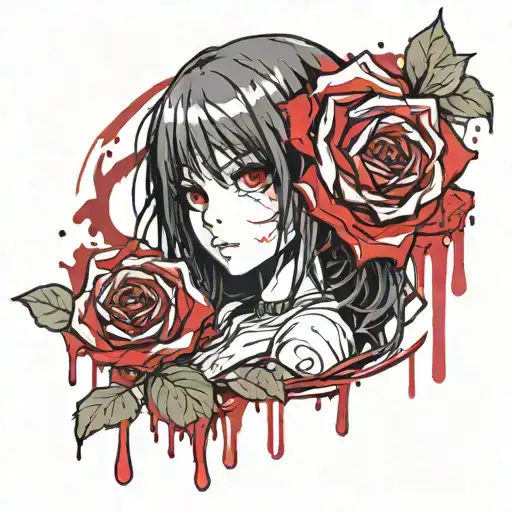 Rose Of Blood Dripping From The Field