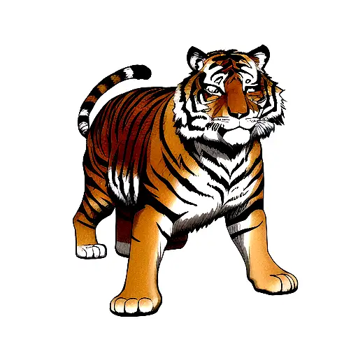 Tiger With Peace Symbol