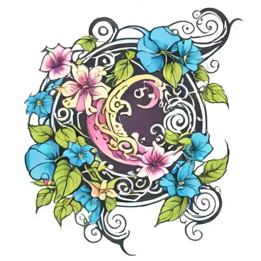 Crescent Vine Of Morning Glory