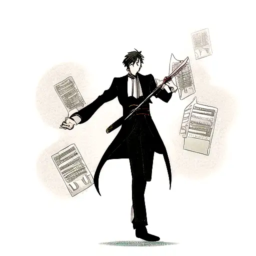 Man With Sword And Book