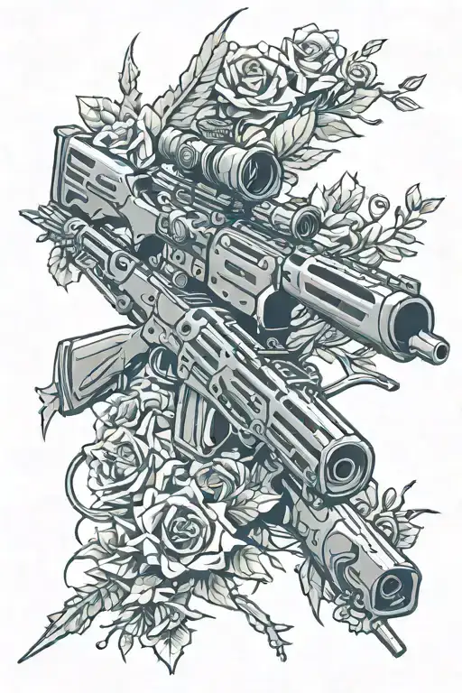 Sniper Rifle And Thorns Wrapping