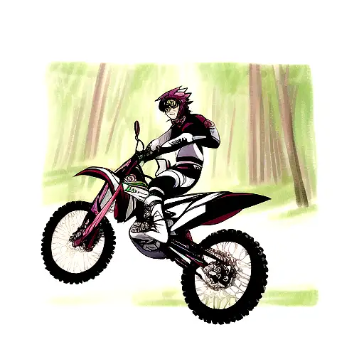Dirtbike In Forest