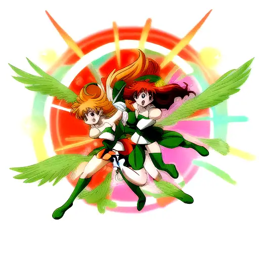 Dove Orange And Emerald Green