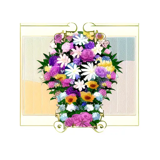 Gemini With Cards And Flowers